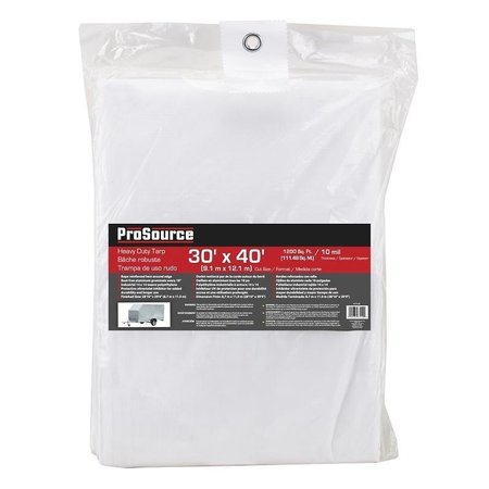 PROSOURCE 10 Mil Tarp, White, Plastic TW3040